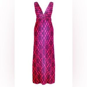 Jon & Anna Pink and Black Maxi Dress Size L